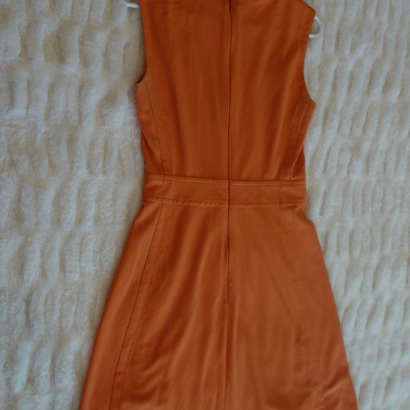 BCBG MAXAZRIA Chambrey Sheath Dress Sunrise Orange Sleeveless - Picture 13 of 13
